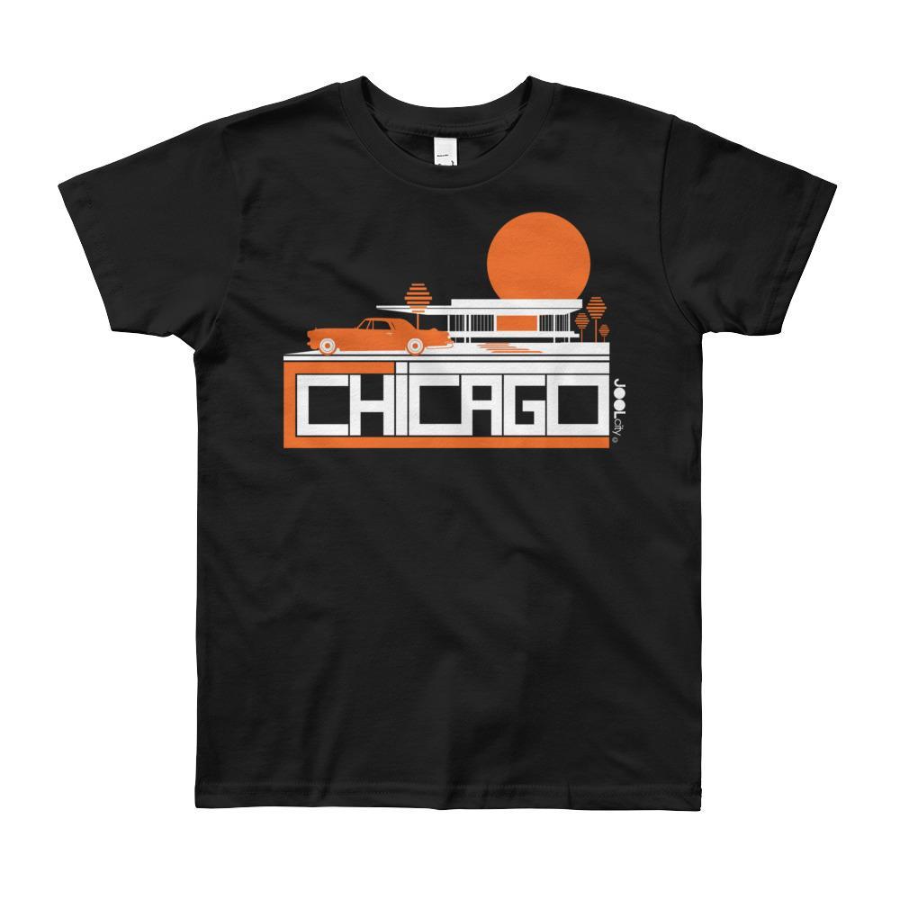 Chicago Mid-Century Ride Short Sleeve Youth T-shirt T-Shirt Black / 12yrs designed by JOOLcity