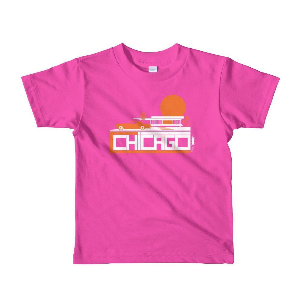 Chicago Mid-Century Ride Toddler Short Sleeve T-shirt T-Shirt Fuchsia / 6yrs designed by JOOLcity