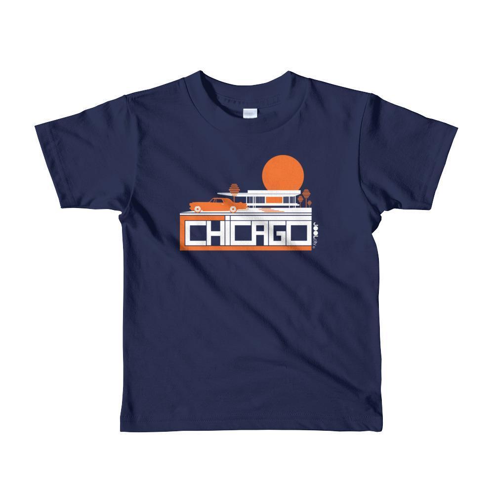 Chicago Mid-Century Ride Toddler Short Sleeve T-shirt T-Shirt Navy / 6yrs designed by JOOLcity