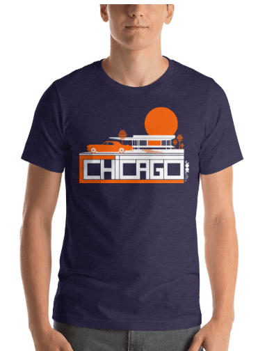 Chicago Midcentury Ride Short-Sleeve Men's T-Shirt T-Shirt  designed by JOOLcity