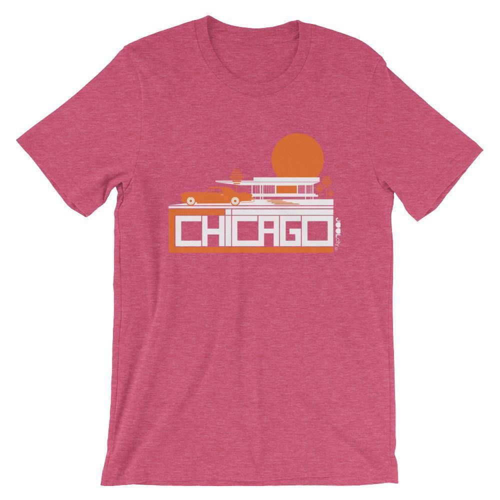 Chicago Midcentury Ride Short-Sleeve Men's T-Shirt T-Shirt Heather Raspberry / 2XL designed by JOOLcity