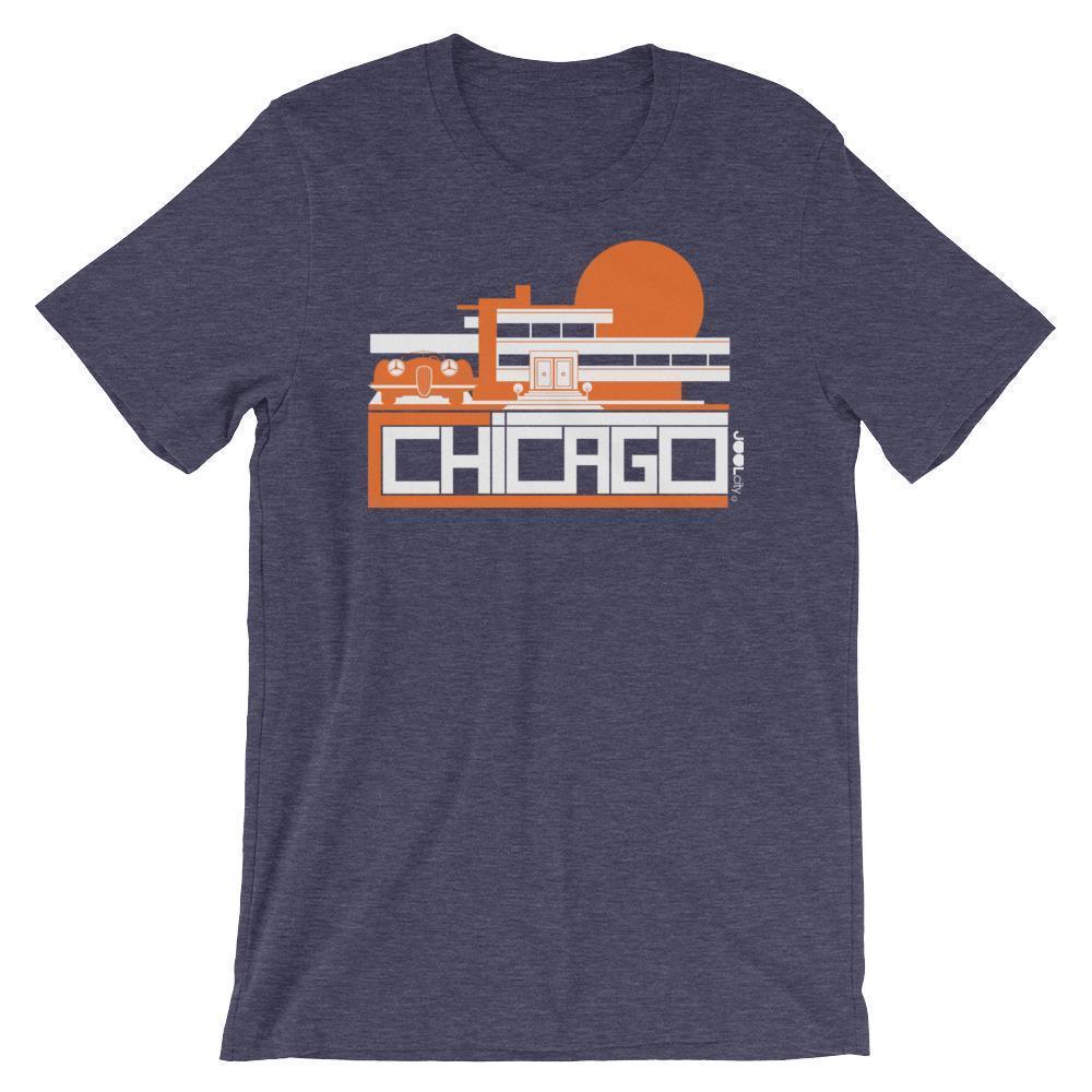 Chicago Mod Prairie Short-Sleeve Men's T-Shirt T-Shirt Heather Midnight Navy / 2XL designed by JOOLcity