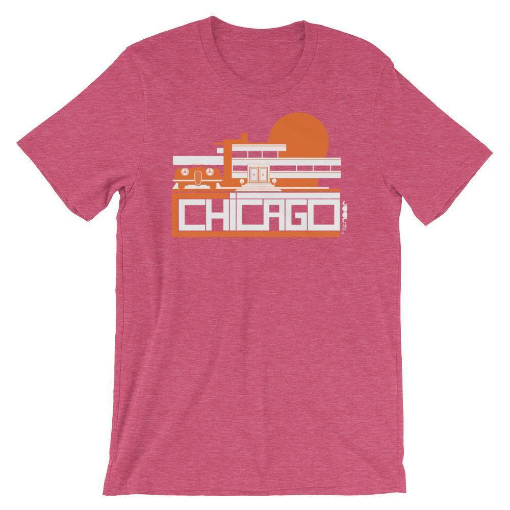Chicago Mod Prairie Short-Sleeve Men's T-Shirt T-Shirt Heather Raspberry / 2XL designed by JOOLcity