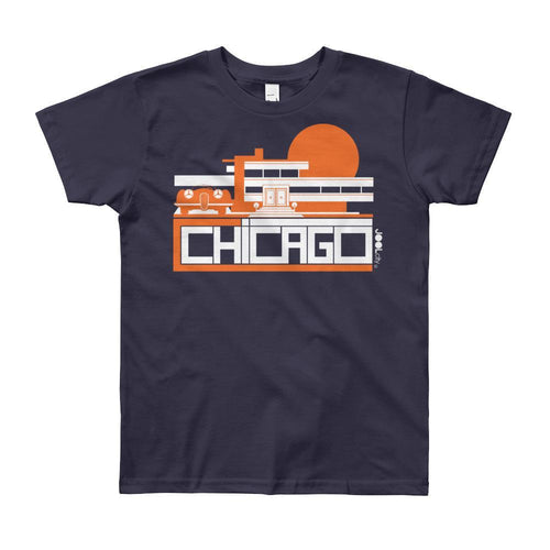 Chicago Mod Prairie Short Sleeve Youth T-shirt T-Shirt Navy / 12yrs designed by JOOLcity