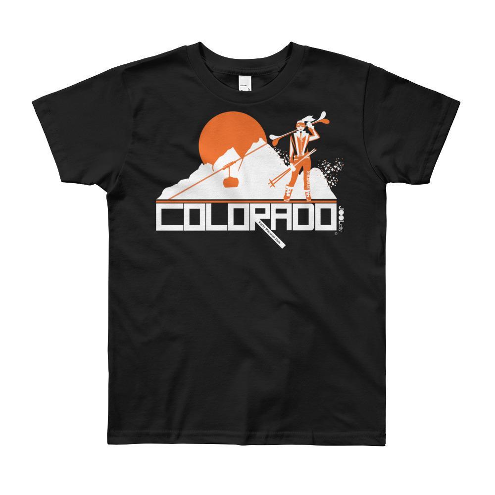 Colorado Apres Ski Short Sleeve Youth T-shirt T-Shirt Black / 12yrs designed by JOOLcity