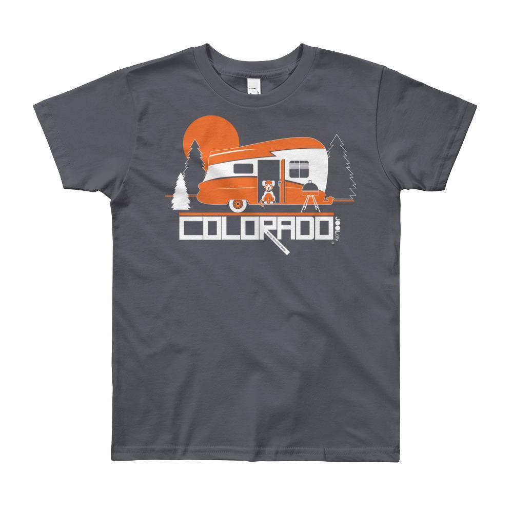 Colorado Camping Pupster Short Sleeve Youth youth t-shirt T-Shirt Slate / 12yrs designed by JOOLcity