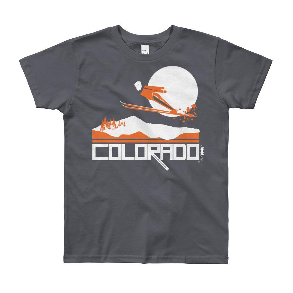 Colorado Flying High Short Sleeve Youth youth t-shirt T-Shirt Slate / 12yrs designed by JOOLcity