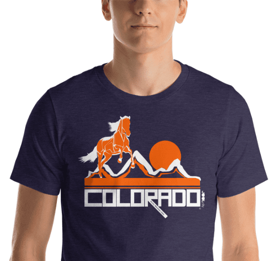 Colorado Hill Horse Short-Sleeve Men's T-Shirt T-Shirt  designed by JOOLcity