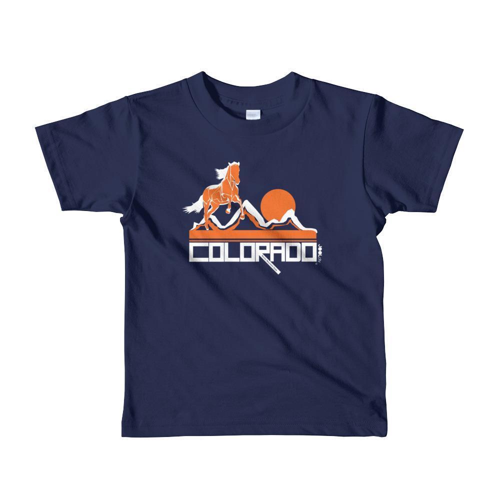 Colorado Hill Horse Toddler Short-Sleeve T-shirt T-Shirt Navy / 6yrs designed by JOOLcity