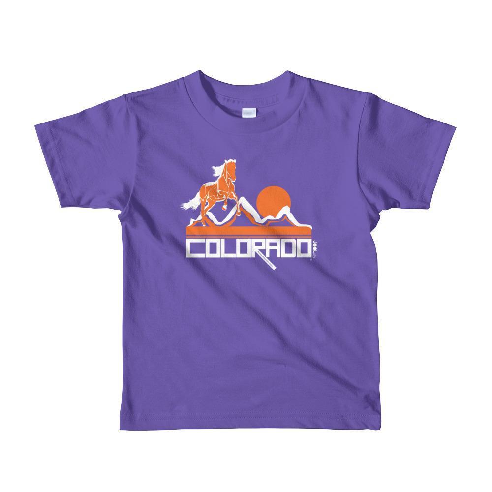 Colorado Hill Horse Toddler Short-Sleeve T-shirt T-Shirt Purple / 6yrs designed by JOOLcity