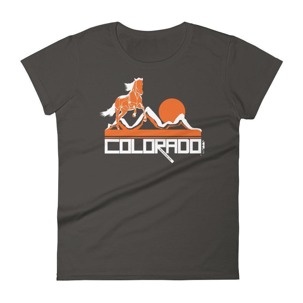 Colorado Hill Horse Women's Short Sleeve T-Shirt T-Shirt Smoke / 2XL designed by JOOLcity