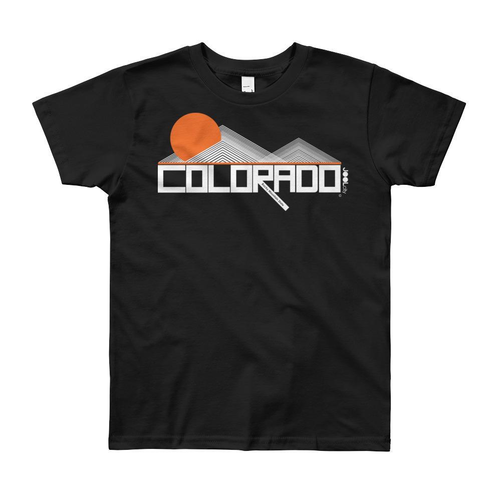 Colorado Mod-Mountain Short Sleeve Youth youth t-shirt T-Shirt Black / 12yrs designed by JOOLcity