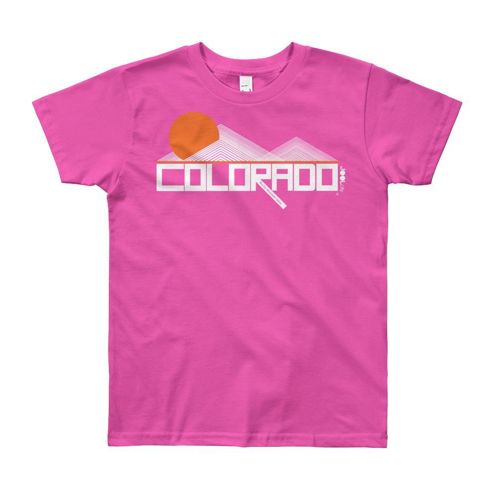 Colorado Mod-Mountain Short Sleeve Youth youth t-shirt T-Shirt Fuchsia / 12yrs designed by JOOLcity