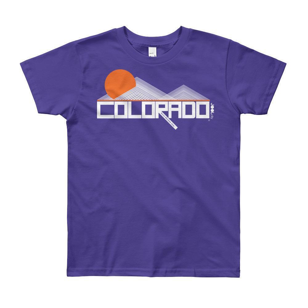 Colorado Mod-Mountain Short Sleeve Youth youth t-shirt T-Shirt Purple / 12yrs designed by JOOLcity