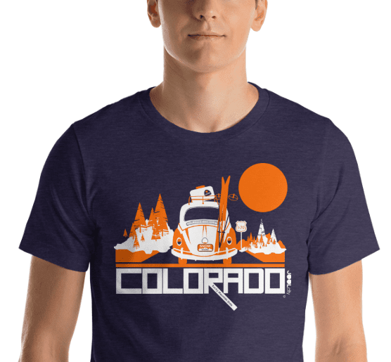 Colorado Ski Bug Short-Sleeve Men's T-Shirt T-Shirt  designed by JOOLcity