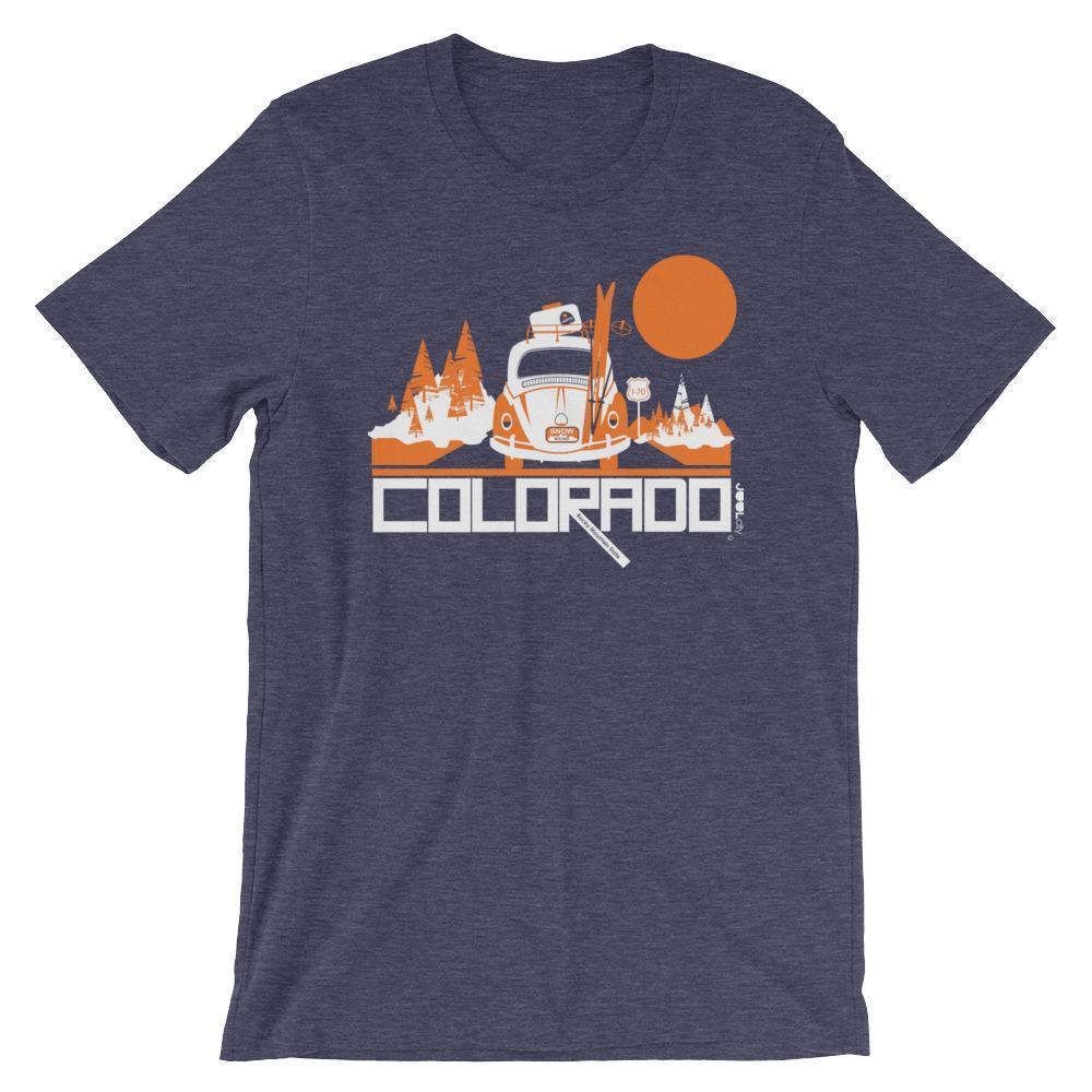 Colorado Ski Bug Short-Sleeve Men's T-Shirt T-Shirt Heather Midnight Navy / 2XL designed by JOOLcity