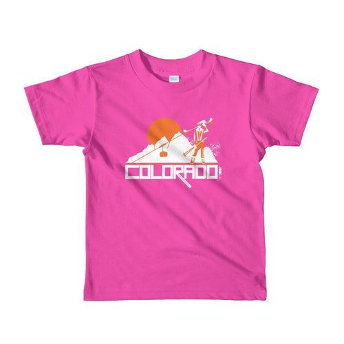 Colorado Ski Girl Short Sleeve Toddler T-Shirt T-Shirt Fuchsia / 6yrs designed by JOOLcity