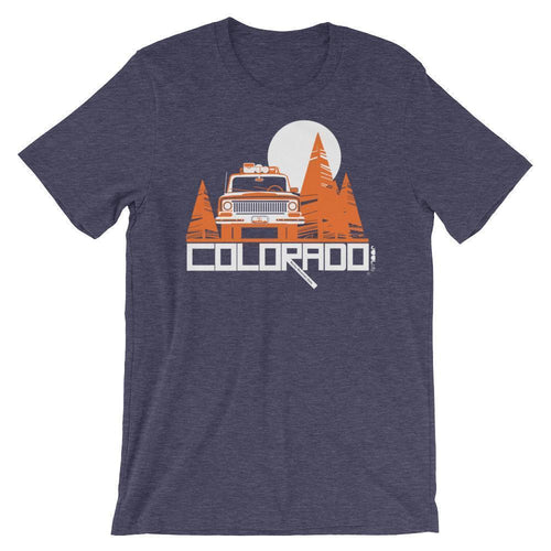Colorado Wagon Wheel Short-Sleeve Men's T-Shirt T-Shirt Heather Midnight Navy / 2XL designed by JOOLcity
