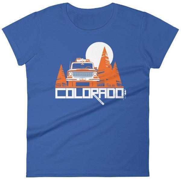 Colorado Wagon Wheel Women's  Short Sleeve T-Shirt T-Shirt Royal Blue / 2XL designed by JOOLcity