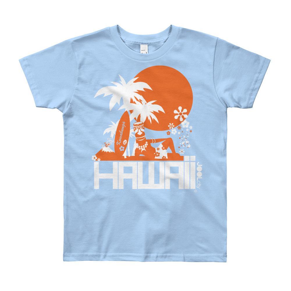 Hawaii Apres Surf Short Sleeve Youth T-shirt T-Shirt Baby Blue / 12yrs designed by JOOLcity