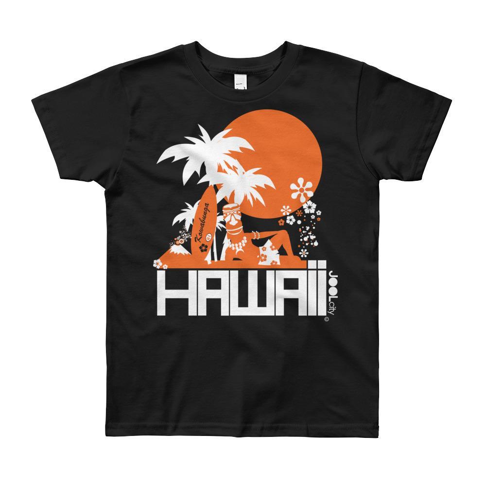 Hawaii Apres Surf Short Sleeve Youth T-shirt T-Shirt Black / 12yrs designed by JOOLcity