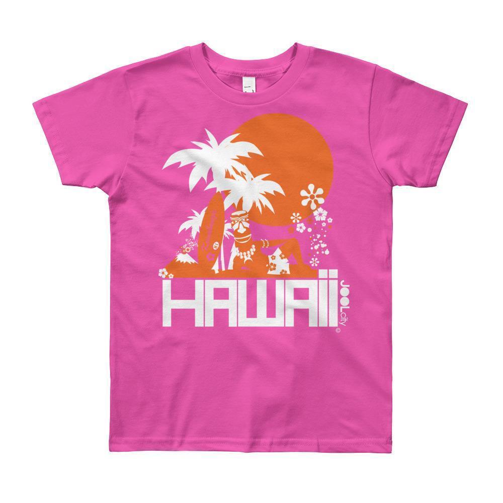 Hawaii Apres Surf Short Sleeve Youth T-shirt T-Shirt Fuchsia / 12yrs designed by JOOLcity