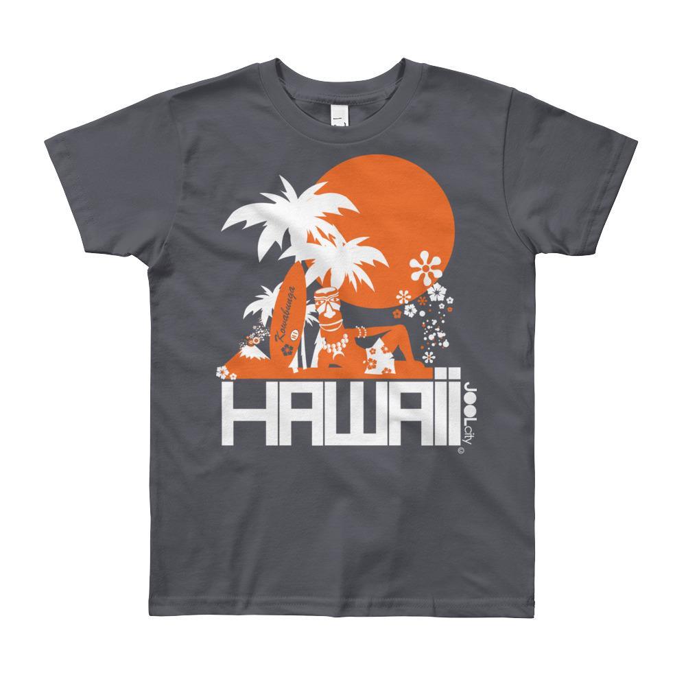 Hawaii Apres Surf Short Sleeve Youth T-shirt T-Shirt Slate / 12yrs designed by JOOLcity