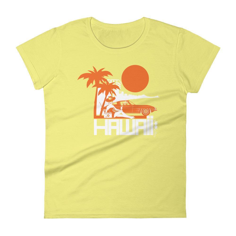 Hawaii  Beach Bombshell  Women's   Short Sleeve T-Shirt T-Shirt Spring Yellow / 2XL designed by JOOLcity