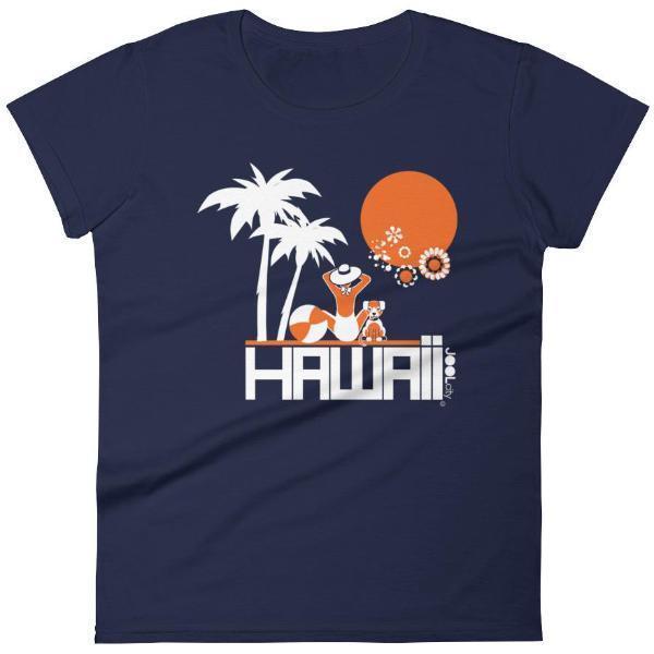 Hawaii  Beach Love  Women's   Short Sleeve T-Shirt T-Shirt Navy / 2XL designed by JOOLcity