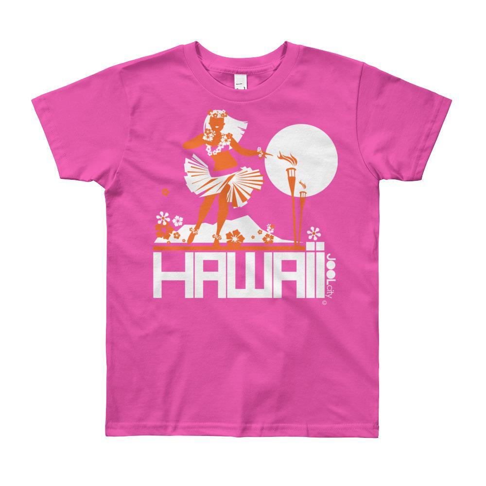 Hawaii Hula Happy Short Sleeve Youth T-shirt T-Shirt Fuchsia / 12yrs designed by JOOLcity