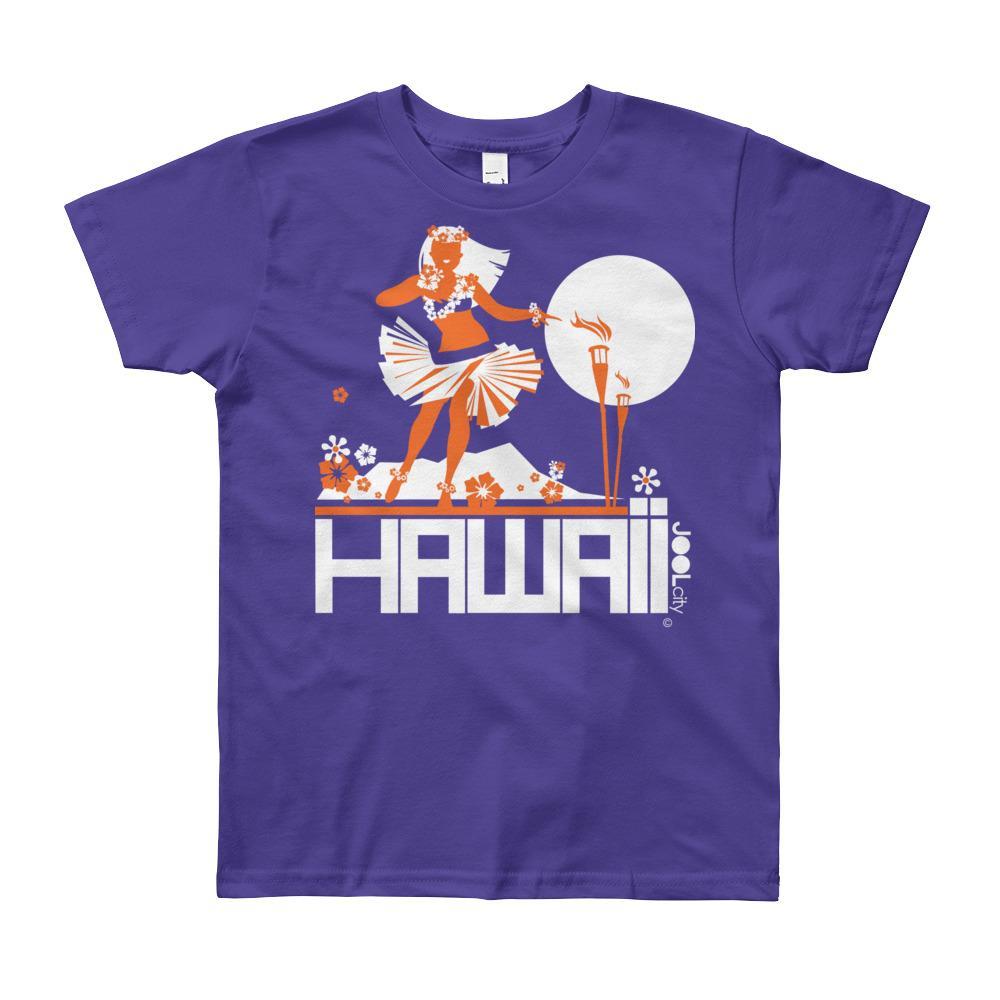 Hawaii Hula Happy Short Sleeve Youth T-shirt T-Shirt Purple / 12yrs designed by JOOLcity
