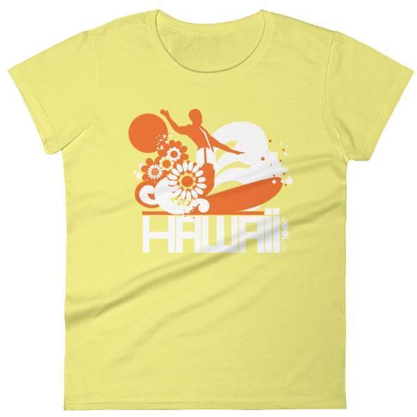 Hawaii  Longboard Love  Women's   Short Sleeve T-Shirt T-Shirt Spring Yellow / 2XL designed by JOOLcity