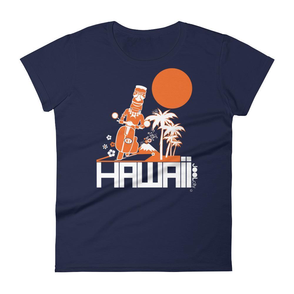 Hawaii  Moped Madness  Women's   Short Sleeve T-Shirt T-Shirt Navy / 2XL designed by JOOLcity