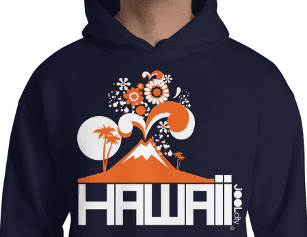 Hawaii Mountain Eruptous Hooded Sweatshirt