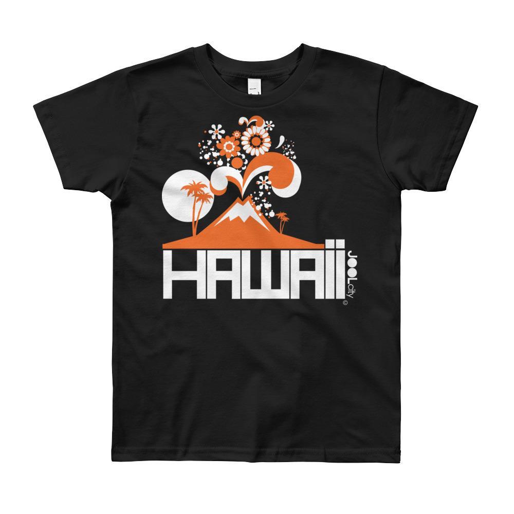 Hawaii Mountain Eruptous Short Sleeve Youth T-shirt T-Shirt Black / 12yrs designed by JOOLcity