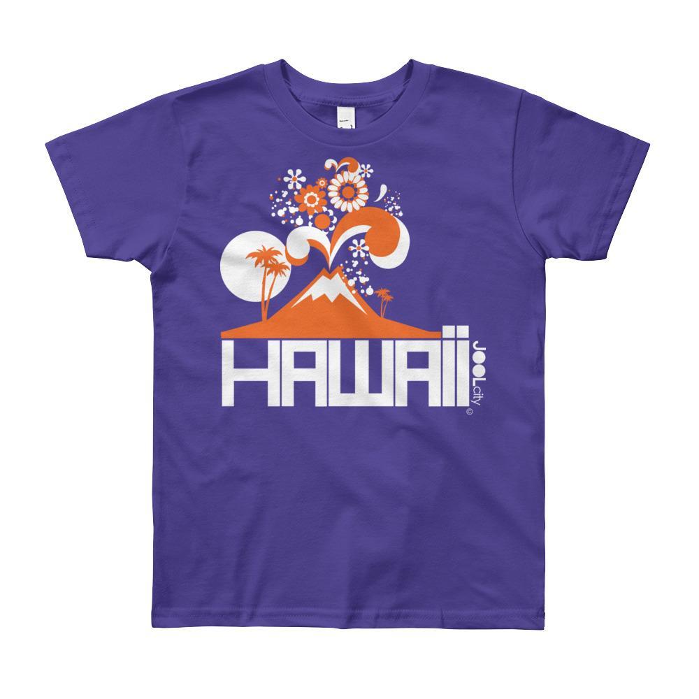 Hawaii Mountain Eruptous Short Sleeve Youth T-shirt T-Shirt Purple / 12yrs designed by JOOLcity