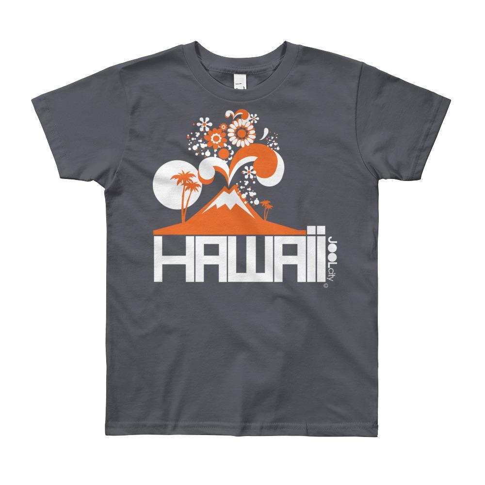 Hawaii Mountain Eruptous Short Sleeve Youth T-shirt T-Shirt Slate / 12yrs designed by JOOLcity