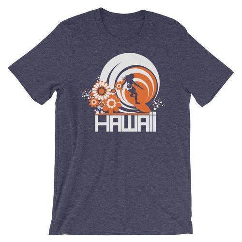 Hawaii  Ripcurl Girl  Short-Sleeve Men's T-Shirt T-Shirt Heather Midnight Navy / 2XL designed by JOOLcity