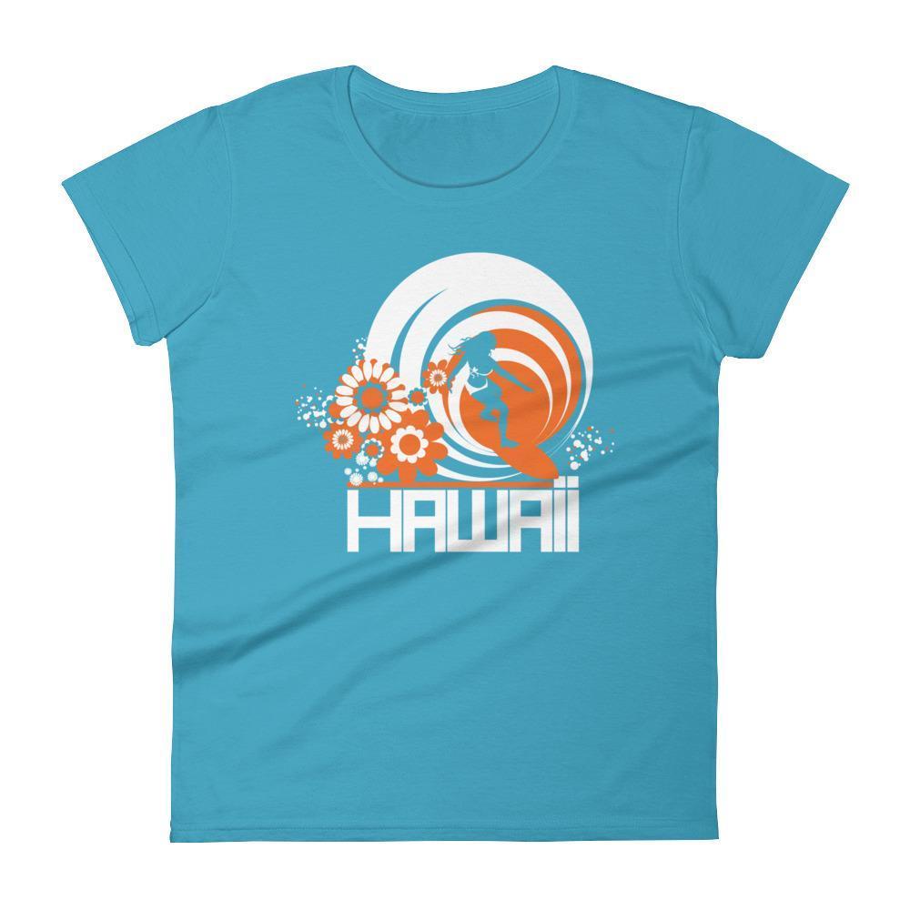 Hawaii  Ripcurl Girl  Women's   Short Sleeve T-Shirt T-Shirt Caribbean Blue / 2XL designed by JOOLcity