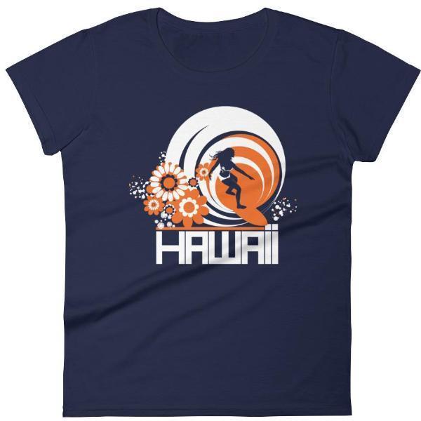 Hawaii  Ripcurl Girl  Women's   Short Sleeve T-Shirt T-Shirt Navy / 2XL designed by JOOLcity