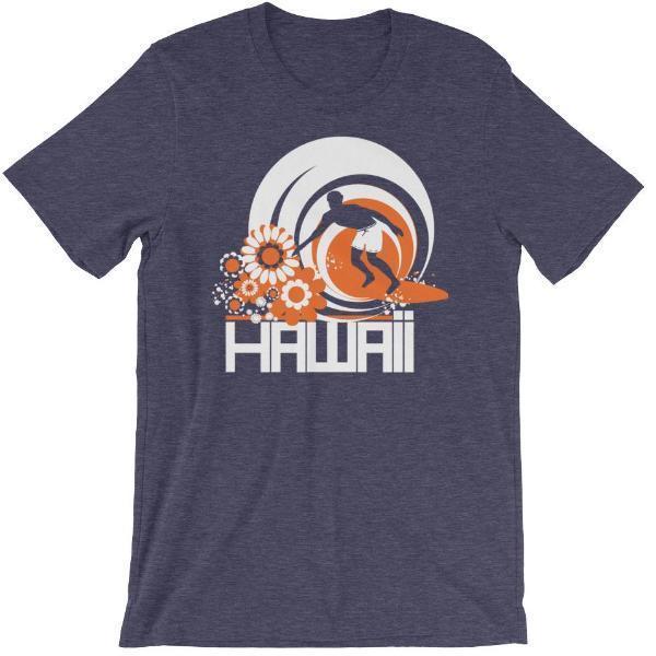 Hawaii  Ripcurl Kid  Short-Sleeve Unisex T-Shirt T-Shirt Heather Midnight Navy / 2XL designed by JOOLcity