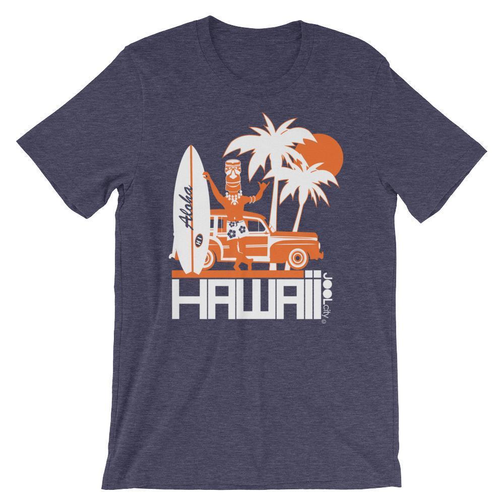 Hawaii  Surfin Woody  Short-Sleeve Men' s T-Shirt T-Shirt Heather Midnight Navy / 4XL designed by JOOLcity