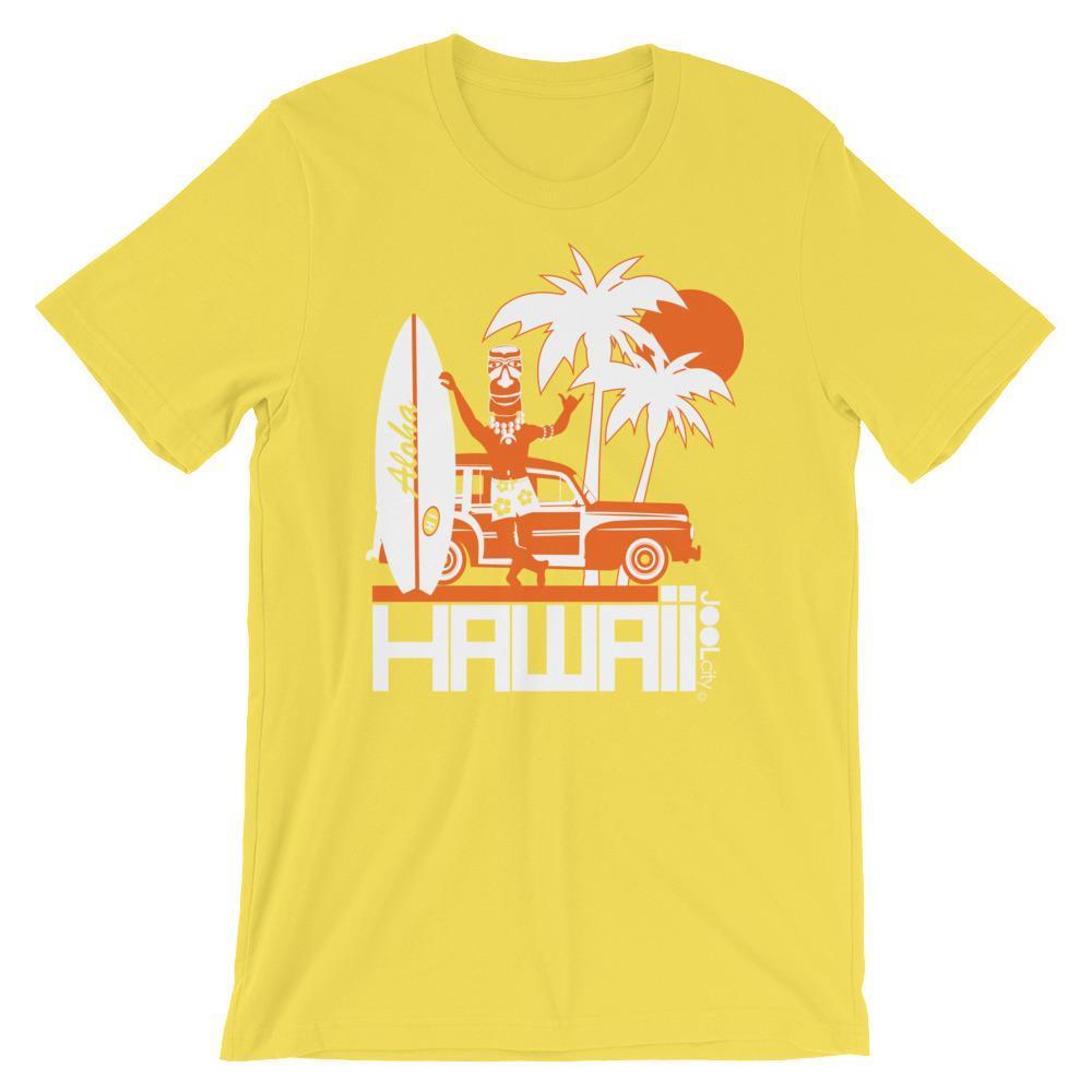 Hawaii  Surfin Woody  Short-Sleeve Men' s T-Shirt T-Shirt Yellow / 4XL designed by JOOLcity