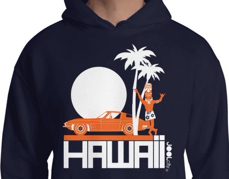 Hawaii Tiki Guy Ride Hooded Sweatshirt