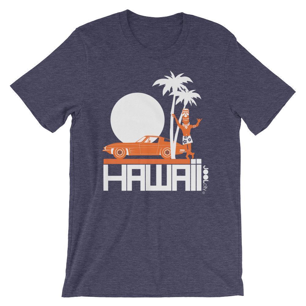 Hawaii  Tiki Guy Ride  Short-Sleeve Men's  T-Shirt T-Shirt Heather Midnight Navy / 4XL designed by JOOLcity