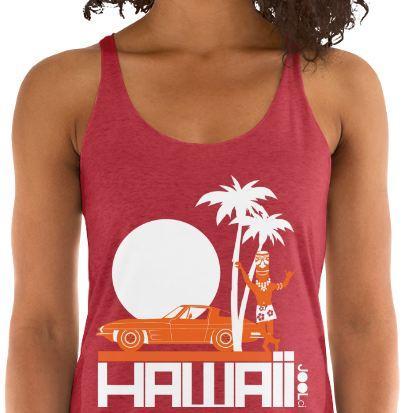 Hawaii Tiki Guy Ride Women's Tank Top
