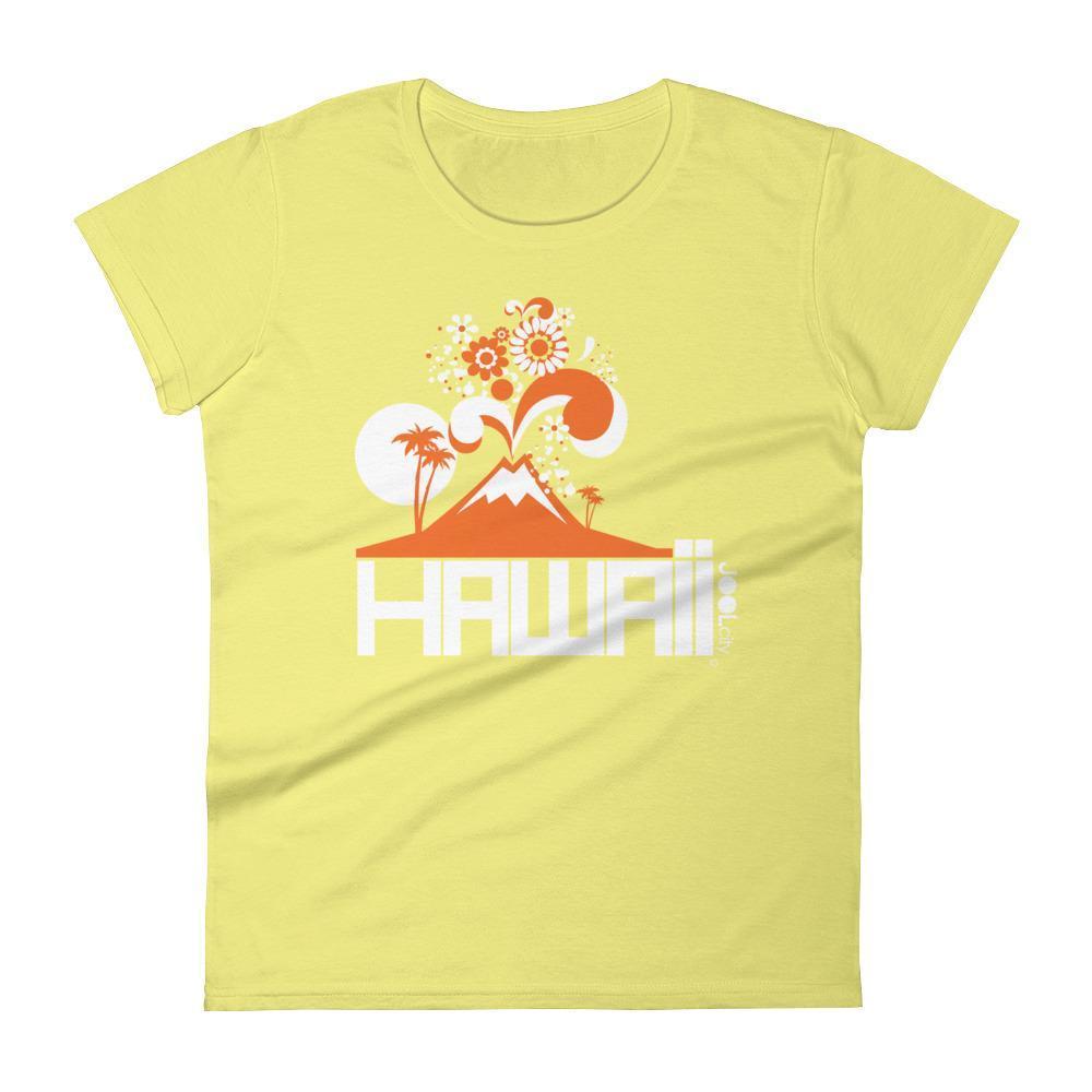 Hawaii  Volcano Eruptous  Women's   Short Sleeve T-Shirt T-Shirt Spring Yellow / 2XL designed by JOOLcity