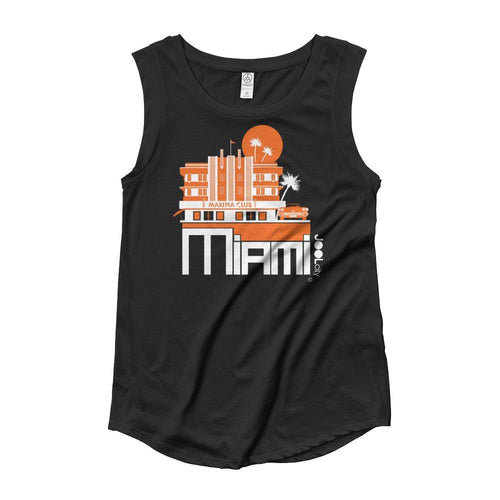 Miami Beach Vette Ladies’ Cap Sleeve Tank-Top