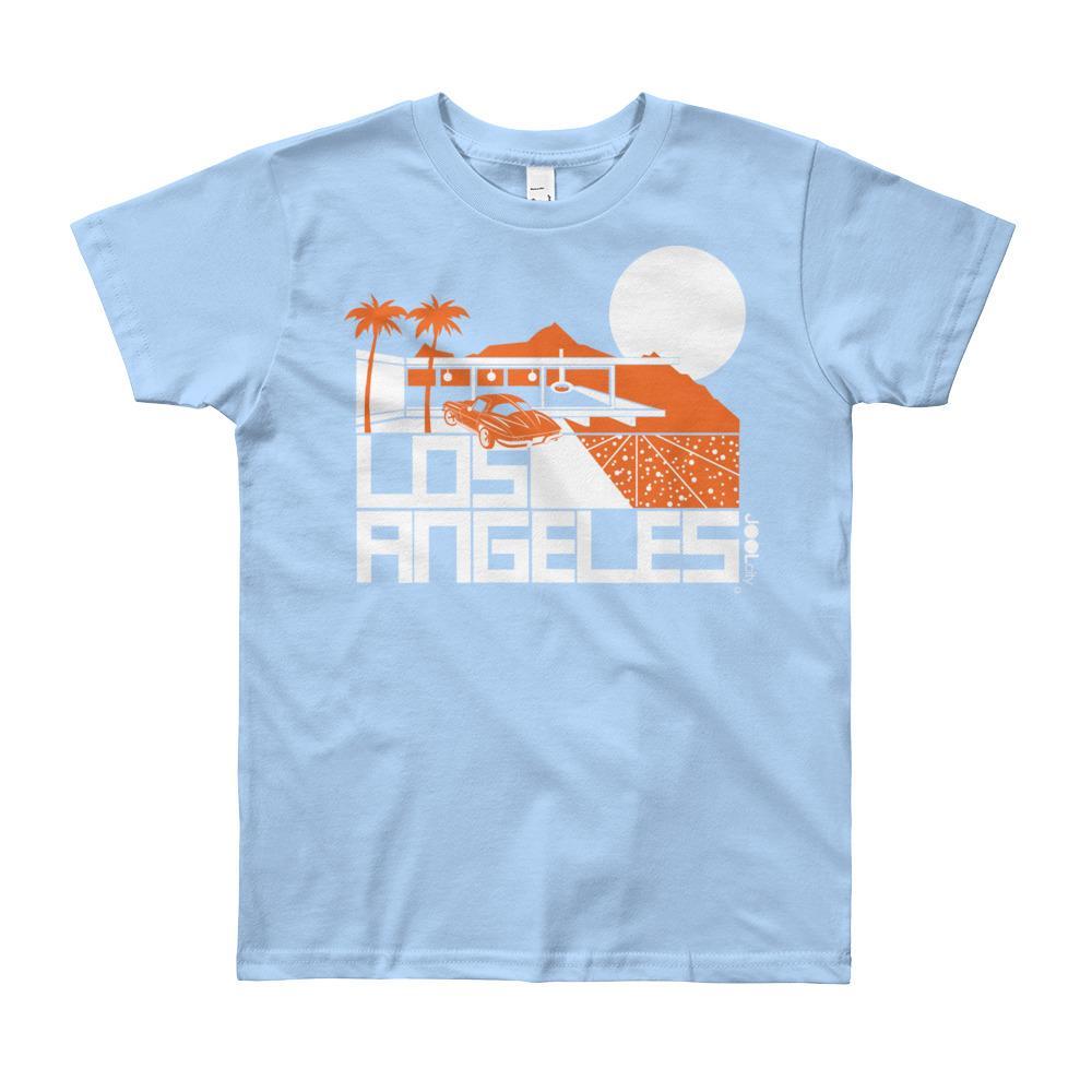 Los Angeles Cliff House Short Sleeve Youth T-shirt T-Shirt Baby Blue / 12yrs designed by JOOLcity