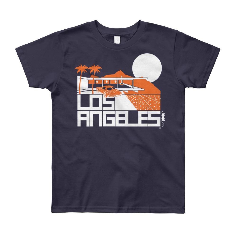 Los Angeles Cliff House Short Sleeve Youth T-shirt T-Shirt Navy / 12yrs designed by JOOLcity